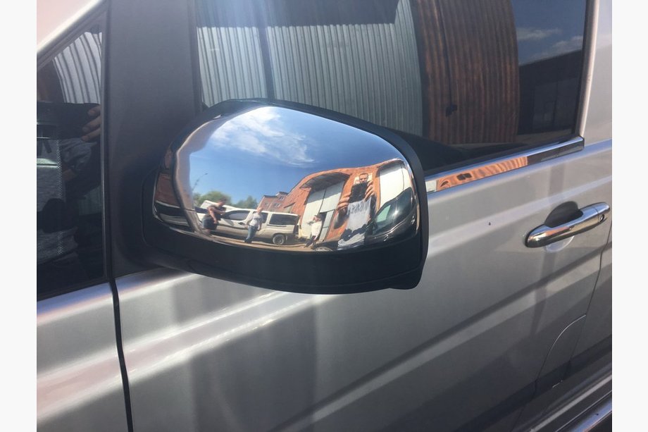 Mercedes Vito W639 2004–2014 Kromirani pokrovi ogledal Vito 2010-2015 (2 kosa) Carmos - turško nerjaveče jeklo Fotografija 4