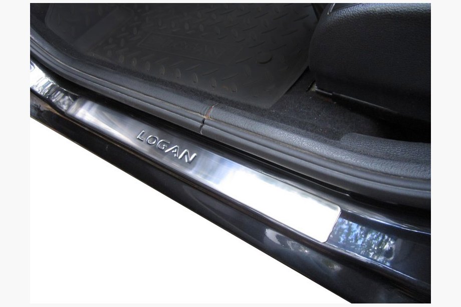 Renault Logan MCV 2005–2013 Kromirane obloge pragov OmsaLine (4 kosi, nerjaveče jeklo) Image