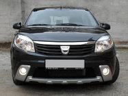 Dacia Sandero 2007–2013 Nastavki za sprednji odbijač – lip spojler (3 kosi, za lakiranje) fotografija 1
