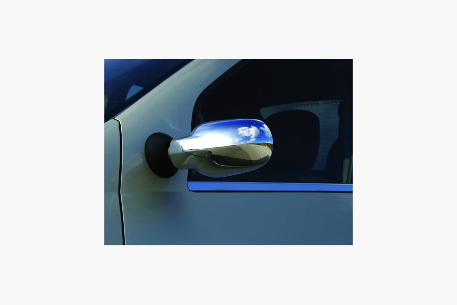 Dacia Logan I 2005–2008 Popolni pokrovi ogledal (2 kosa) ABS – kromirana plastika Fotografija 5