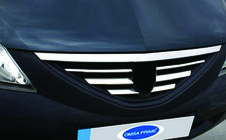 Dacia Logan MCV 2004–2014 Nerjaveči okrasni pokrovi za sprednjo masko fotografija 1