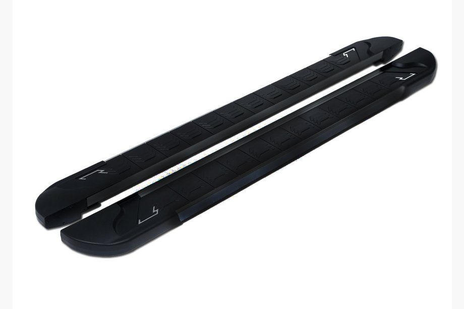 Volkswagen T5 Multivan 2003–2010 Stranske stopnice RedLine Black (2 kosa, aluminij) Image