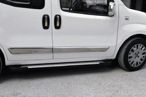 Peugeot Bipper 2008–2017 Stranske stopnice Allmond Grey (2 kos, aluminij) fotografija 1