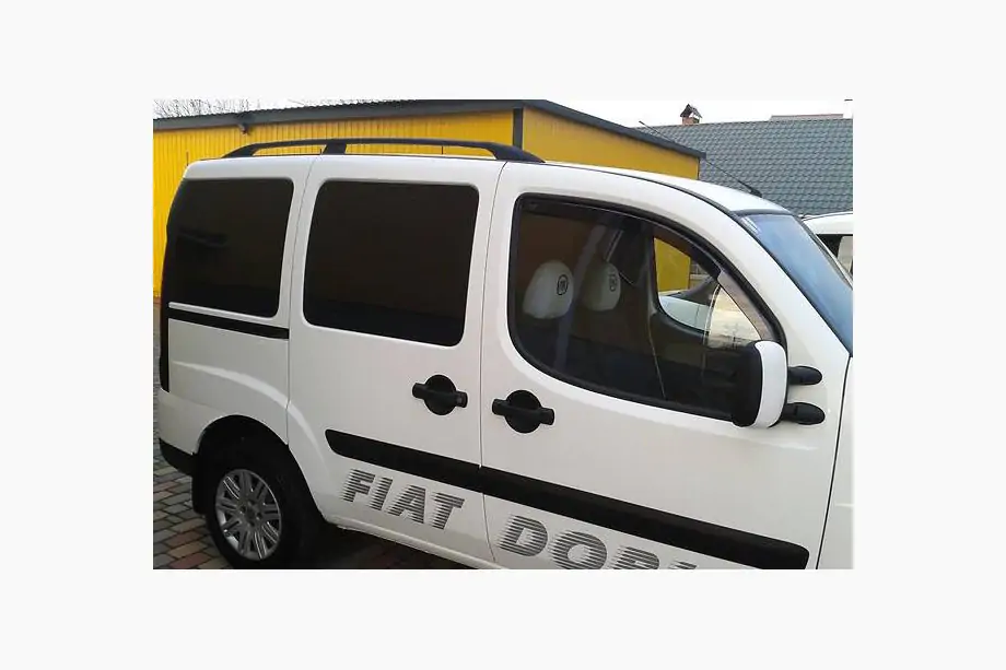 Fiat Doblo I 2005–2010 Črni strešni relingi Fotografija 3