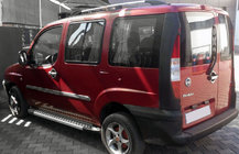 Fiat Doblo I 2005–2010 Stranske stopnice Allmond Grey (2 kosa, aluminij) fotografija 3
