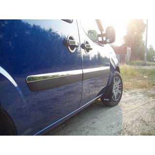 Ozki vratni moldingi (4 kosi, nerjaveče jeklo) Fiat Doblo I 2005–2010 fotografija 2