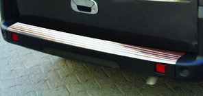 Fiat Doblo I 2005–2010 Kromirane zaščitne letve za zadnji odbijač OmsaLine (nerjaveče jeklo) Mat fotografija 2