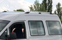Citroen Jumpy 1996–2007 Kromirane strešne sani Kratka medosna razdalja, plastične noge fotografija 2