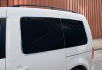 Volkswagen Caddy 2004–2010 Obrobe zadnjih stekel (12 kos, nerjavno jeklo) fotografija 1