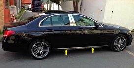 Mercedes Razred E W213 2016–2023 Kromirana obloga za vratno letvico tip-1 (4 kosi, nerjaveče jeklo) fotografija 1