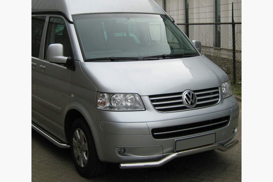 Volkswagen T5 2010–2015 Spodnji lip spojler odbijača – val (nerjavno jeklo) Image