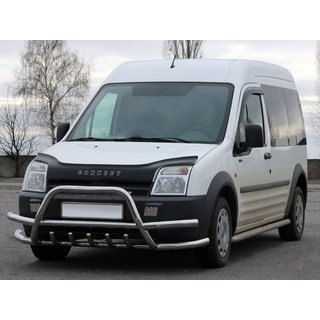 Sprednji zaščitni lok (bullbar) z dvojno cevjo WT003-Plus-2 (nerjaveče jeklo) Ford Connect 2010–2013 fotografija 1