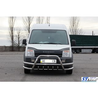 Sprednji zaščitni lok (bullbar) z dvojno cevjo WT003-Plus-2 (nerjaveče jeklo) Ford Connect 2010–2013 fotografija 2