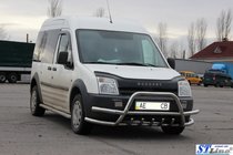 Ford Connect 2010–2013 Sprednji zaščitni lok (bullbar) z dvojno cevjo WT003-Plus-2 (nerjaveče jeklo) fotografija 3