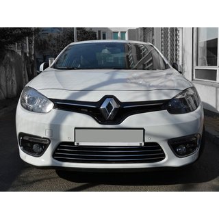 Okrasne letve za mrežo odbijača (2013↗, nerjaveče jeklo) Renault Fluence 2009–2016 fotografija 1