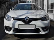 Renault Fluence 2009–2016 Okrasne letve za mrežo odbijača (2013↗, nerjaveče jeklo) Carmos - turško nerjaveče jeklo fotografija 1