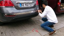 Fiat Linea 2006–2018 Nerjaveče letvice za zadnji rob odbijača (2012↗, nerj., 3 kos) fotografija 3