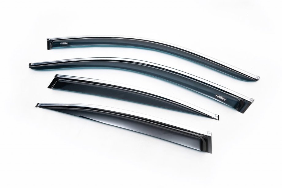 BMW Serija 5 E60/E61 2003–2010 Vetrni deflektorji oken s kromiranim robom SD (4 kosi, HIC) Image