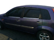 Ford Fiesta 2002–2008 Zunanje okrasne letve stekel (4 kosi, nerjavno jeklo) Carmos - turško nerjaveče jeklo fotografija 3
