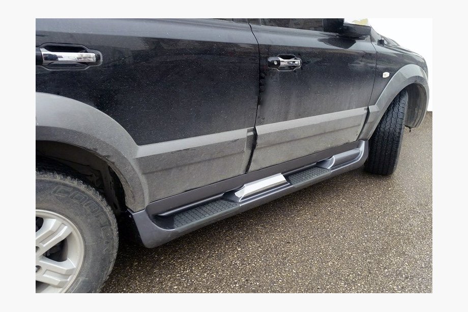 Kia Sorento I BL 2002–2009 Plastični stranski pragovi (plastika) S013, črne, 2007-2010 Image