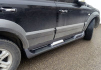 Kia Sorento I BL 2002–2009 Plastični stranski pragovi (plastika) S013, črne, 2007-2010 fotografija 1
