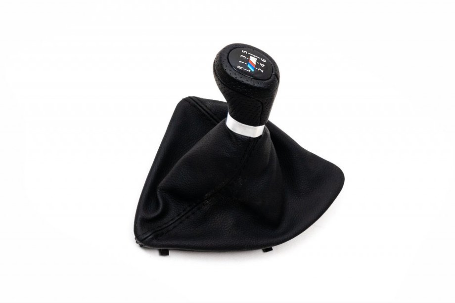 BMW serija 1 E81/E82/E87/E88 2004–2011 Manšeta + gumb prestavne ročice OEM V1 (umetno usnje) Image