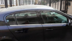 Opel Astra H 2004–2013 Zunanje okrasne letve okoli stekel (inox) fotografija 4