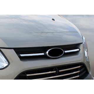 Okrasni pokrovi za zgornjo masko 2013-2018 (2 kosa, nerjaveče jeklo) Ford Custom 2013–2022 fotografija 1