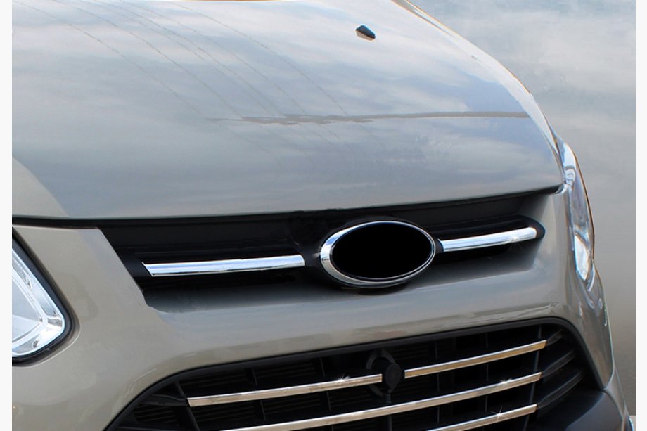 Ford Custom 2013–2022 Okrasni pokrovi za zgornjo masko 2013-2018 (2 kosa, nerjaveče jeklo) Image