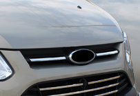 Ford Custom 2013–2022 Okrasni pokrovi za zgornjo masko 2013-2018 (2 kosa, nerjaveče jeklo) fotografija 1