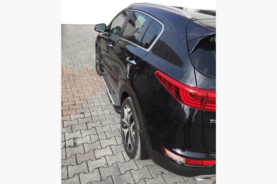 Kia Sportage 2015–2021 Stranske stopnice Pyramid (2 kosa, aluminij) Image