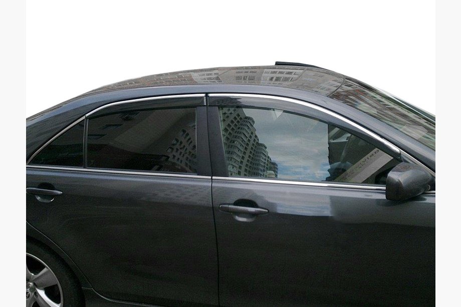 Toyota Camry 2006–2011 Vetrni deflektorji oken s krom letvijo (4 kosi, SIM) Image