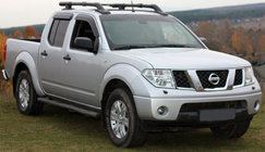 Nissan Navara 2006–2015 Vetrni deflektorji za okna (4 kosi, Niken) fotografija 1