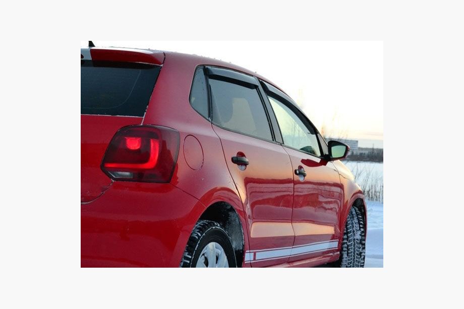 Volkswagen Polo 2010–2017 Vetrni deflektorji oken HB (4 kosi, Niken) Image