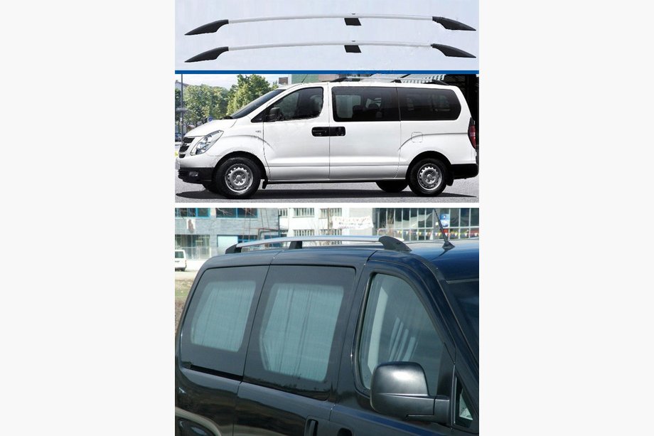 Hyundai H300, H1, Starex 2008–2020 Kromirane strešne letve Kovinske montažne noge Image
