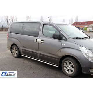 Stranske cevi BB001 (2 kosa, nerjavno jeklo) Hyundai H300, H1, Starex 2008–2020 fotografija 2