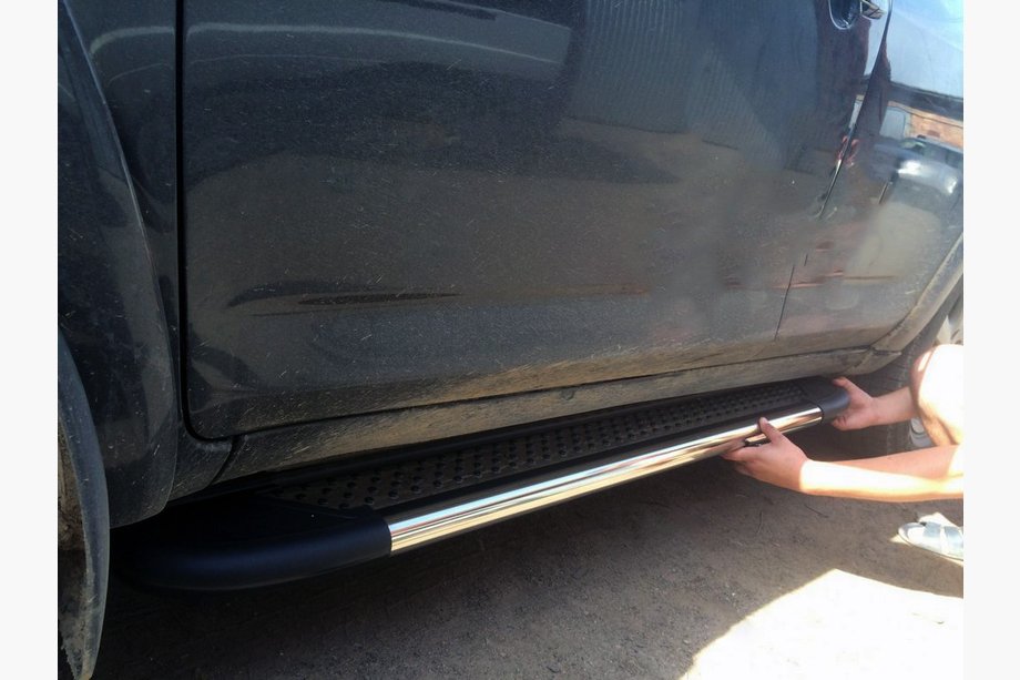 Toyota Rav 4 2006–2013 Stranske stopnice Maydos V1 old (2 kosa, Aluminij ↗ nerjavno jeklo) Image