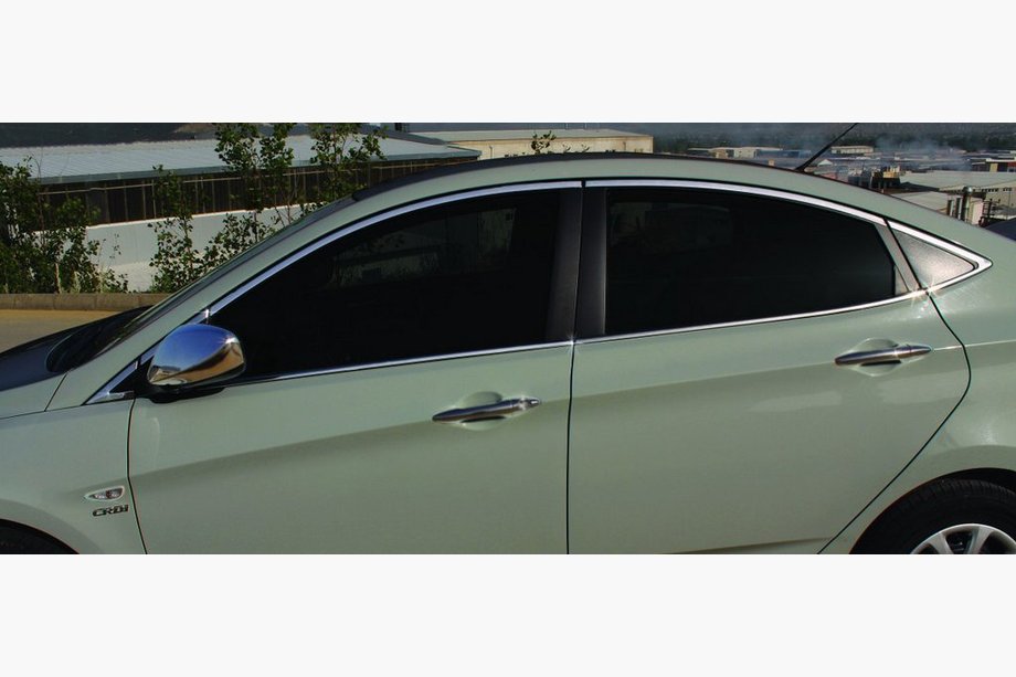 Hyundai Accent 2011–2017 Kompletni set okenskih okrasnih letev (14 kos, nerjavno jeklo) Image
