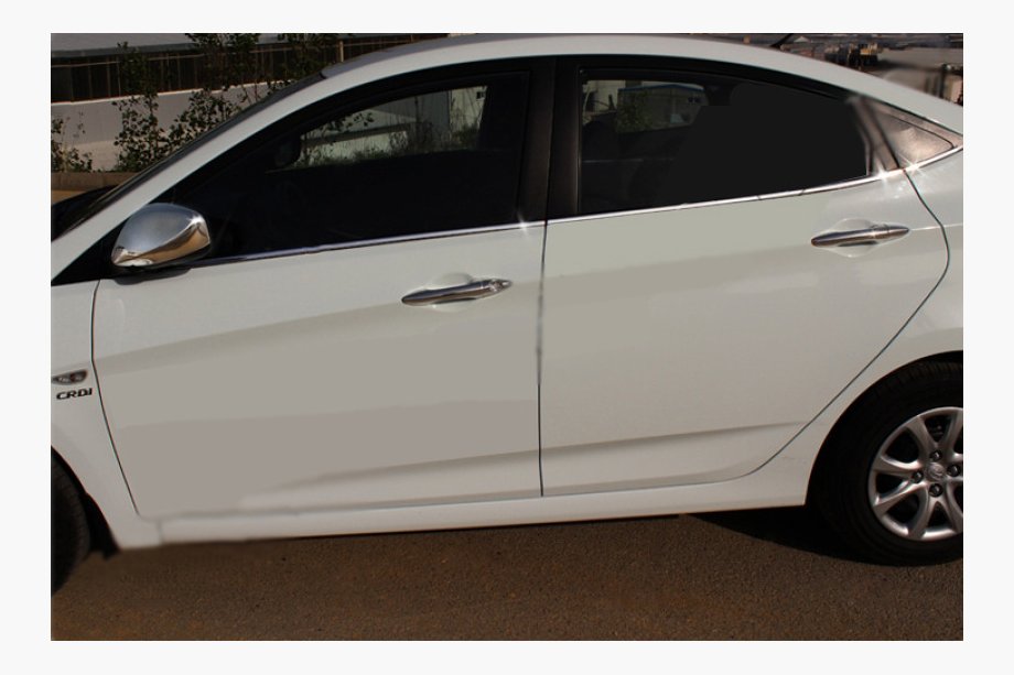 Hyundai Accent 2011–2017 Spodnje letve oken (6 kos, nerjavno jeklo) Carmos - turško nerjaveče jeklo Image