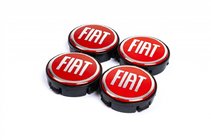 Fiat Sredinske kapice za platišča 57/55,5 mm rdeče (4 kos) fotografija 1