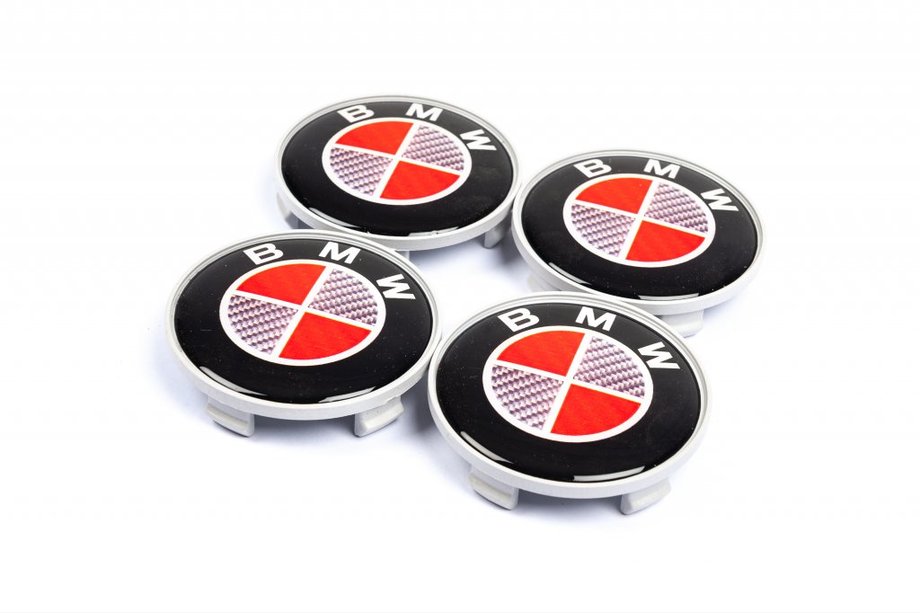 BMW Sredinski pokrovčki platišč RED V2 68/64.5 mm (4 kos) Image
