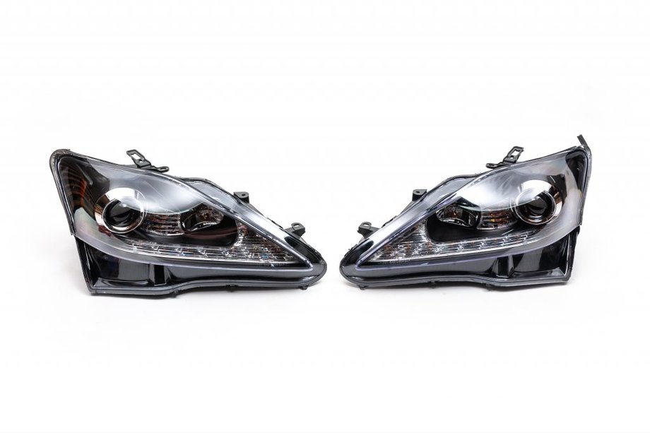 Lexus IS 2005–2013 Sprednji žarometi OEM V1 Black (2 kos) Image