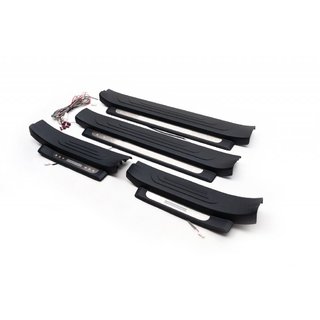 Zaščitne letve pragov z osvetlitvijo (črne) Toyota Land Cruiser Prado 150 2009–2023 fotografija 3