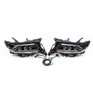 Sprednji žarometi Lexus-design 4-LED V1 (2017+, 2 kosa) Toyota Land Cruiser Prado 150 2009–2023 fotografija 4