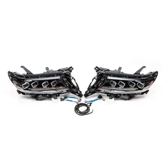 Sprednji žarometi Lexus-design 4-LED V1 (2017+, 2 kosa) Toyota Land Cruiser Prado 150 2009–2023 fotografija 4