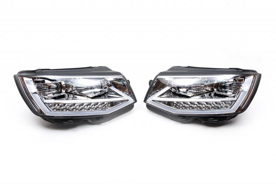Volkswagen T6 2015–2024 Sprednji žarometi z LED lučmi 2015-2019 (Silver, 2 kos) Image