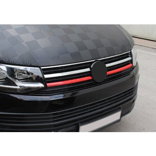 Okrasne obloge spodnje rešetke 2015-2019 (2 kos, rdeče) Volkswagen T6 2015–2024