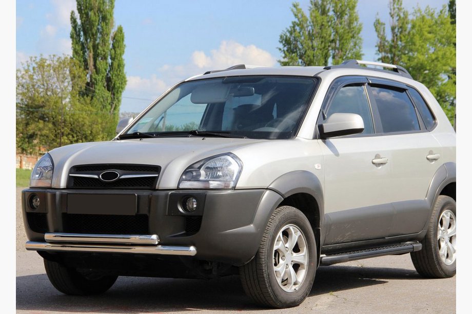 Hyundai Tucson JM 2004– Sprednji zaščitni lok ST014 (nerjavno jeklo) Image