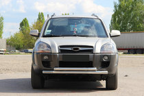 Hyundai Tucson JM 2004– Sprednji zaščitni lok ST014 (nerjavno jeklo) fotografija 2