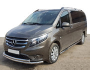 Mercedes Vito/V-razred W447 2014– Sprednji zaščitni lok ST014 (nerjavno jeklo) 60/60 mm fotografija 1